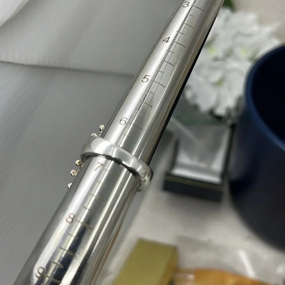 Vintage Sterling Silver Jasper Ring with Ornate Beaded Setting – Size 6.75 - Picture 9 of 14